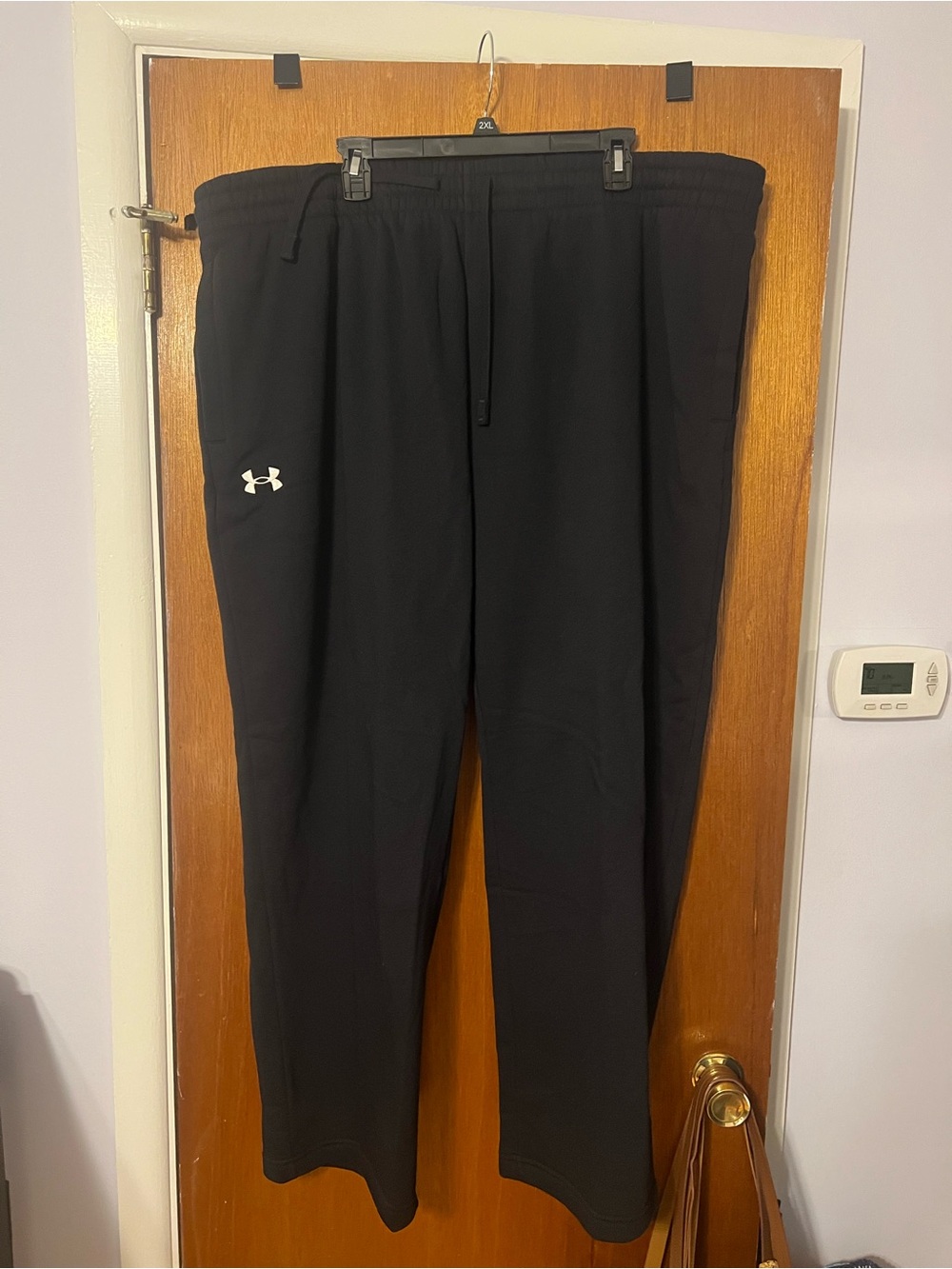 Under Armour Black Jogger Sweatpants with White Logo